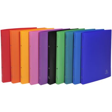 EXACOMPTA Classeur à anneaux, PP, 4 anneaux, A4, assorti x20
