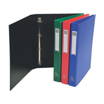 EXACOMPTA Classeur à anneaux, PP, 4 anneaux, A4, noir