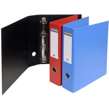 EXACOMPTA Classeur rembordé PVC, 4 anneaux en D, A4, noir x10