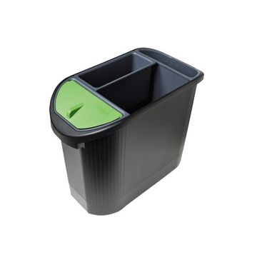 EXACOMPTA Corbeille à papier TOPLINE, 26 litres, noir/