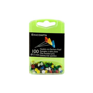 EXACOMPTA Epingles de signalisation à tête plate, noir