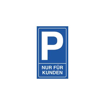 EXACOMPTA Hinweisschild "Kundenparkplatz", blau/weiß