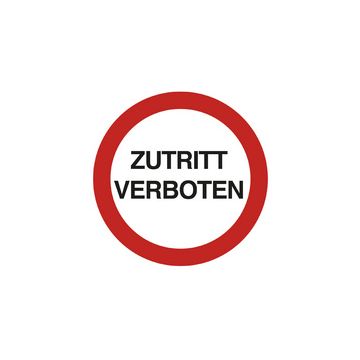 EXACOMPTA Hinweisschild "Zutritt verboten", rot/weiß