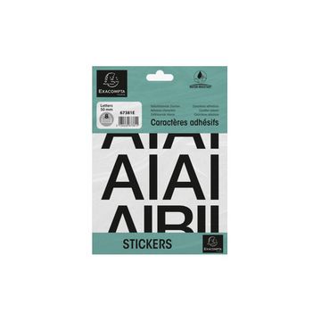 EXACOMPTA Lettres auto-adhésives A-Z, 10 mm, noir