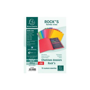EXACOMPTA Lot chemises et sous-chemises ROCK'S, assorties