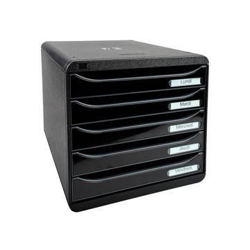 EXACOMPTA Module de classement BIG-BOX PLUS, 5 tiroirs, noir