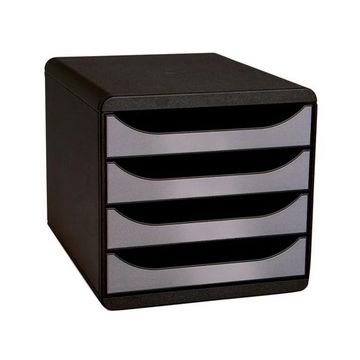 EXACOMPTA Module de classement BIG-BOX, 4 tiroirs, argent