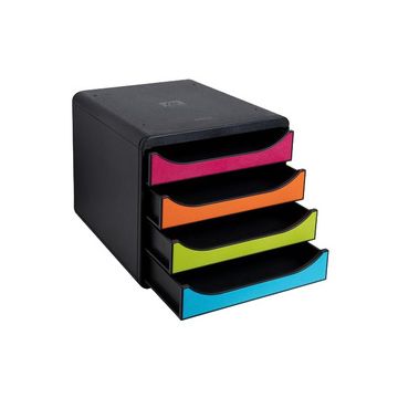 EXACOMPTA Module de classement BIG-BOX, 4 tiroirs, arlequin