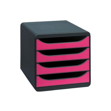 EXACOMPTA Module de classement BIG-BOX, 4 tiroirs, framboise