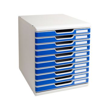 EXACOMPTA Module de classement MODULO A4, 10 tiroirs, bleu