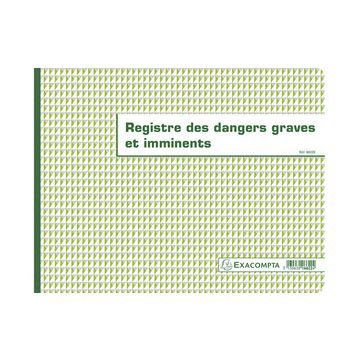EXACOMPTA Piqûre "Registre des dangers graves et imminents"