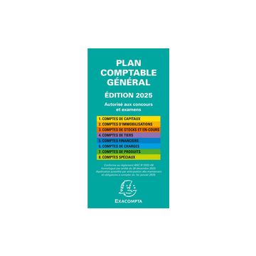 EXACOMPTA Plan comptable général pédagogique, 175 x 90 mm