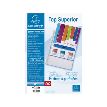 EXACOMPTA Pochette perforée qualité supérieure, A4, PP