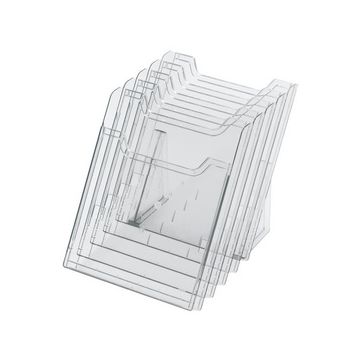 EXACOMPTA Porte-brochures de table, A4 portrait, transparent