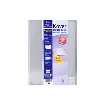 EXACOMPTA Protège-cahier Kover, PVC, 240 x 320 mm, incolore