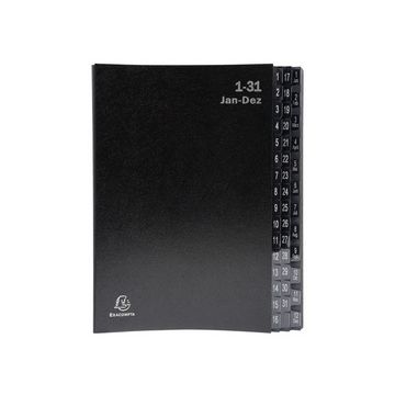 EXACOMPTA Pultordner, DIN A4, 1-12/1-31/, 44 Fächer, schwarz