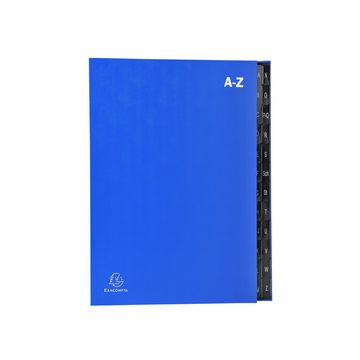 EXACOMPTA Pultordner, DIN A4, A-Z, 24 Fächer, blau