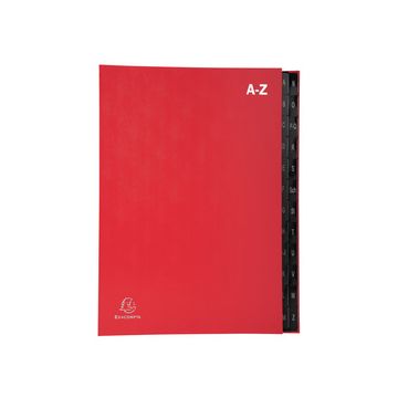 EXACOMPTA Pultordner, DIN A4, A-Z, 24 Fächer, rot