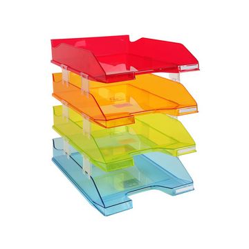 EXACOMPTA Set de corbeilles à courrier COMBO MIDI, A4,