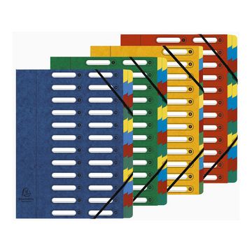 EXACOMPTA Trieur Harmonika, A4, 24 compartiments, bleu