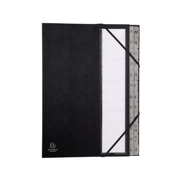 EXACOMPTA Trieur Ordonator, A-Z, A4, 24 compartiments, noir