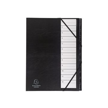 EXACOMPTA Trieur Ordonator, PP, 12 compartiments, noir
