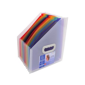 EXACOMPTA Trieur de bureau Crystal, 12 compartiments