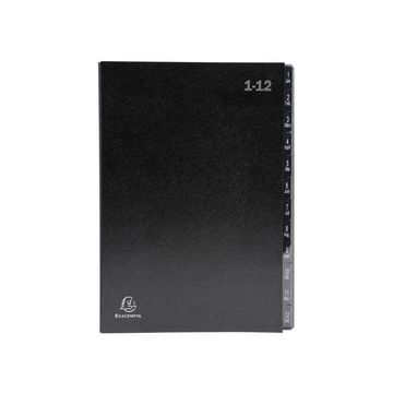 EXACOMPTA Trieur numérique, A4, 1-12, 12 compartiments, noir