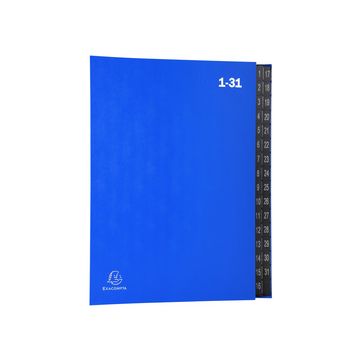 EXACOMPTA Trieur numérique, A4, 1-31, 32 compartiments, bleu
