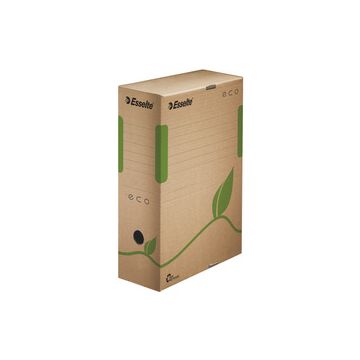 Esselte Boîte d'archives ECO, format A4, marron, dos: 80 mm x25