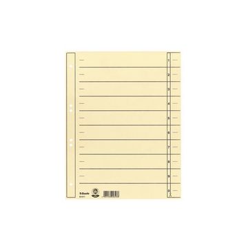 Esselte Intercalaires carton, A4 extra large, chamois