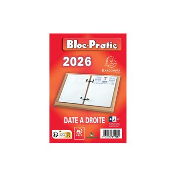 Exacompta Bloc de bureau Bloc-Pratic, 2026, date à droite