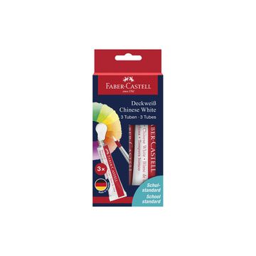 FABER-CASTELL Blanc opaque 7,5 ml, carte blister de 3