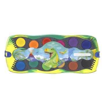 FABER-CASTELL Boîte de peinture CONNECTOR Dino, 12 couleurs