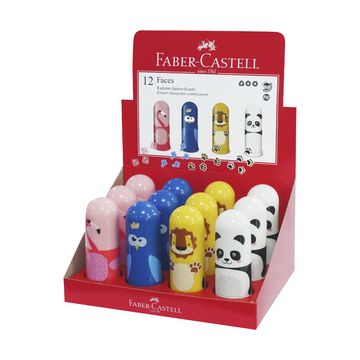 FABER-CASTELL Combi gomme - taille-crayon Faces, présentoir x12
