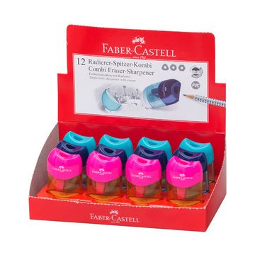 FABER-CASTELL Combi mini gomme - taille-crayon, présentoir x12