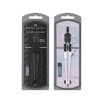 FABER-CASTELL Compas à réglage rapide DARK & BRIGHT, assorti x5