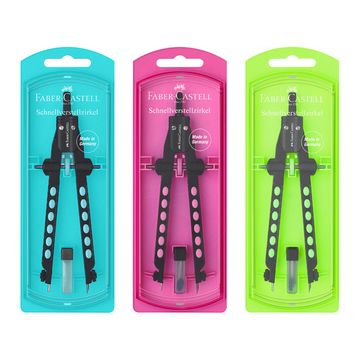 FABER-CASTELL Compas à réglage rapide FACTORY NEON x5
