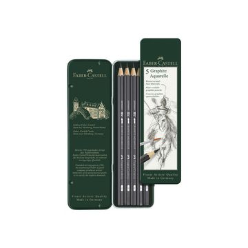 FABER-CASTELL Crayon GRAPHITE AQUARELLE, étui de 5 FABER-CASTELL Crayon GRAPHITE AQUARELLE, étui de 5