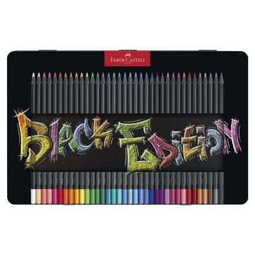 FABER-CASTELL Crayon de couleur Black Edition, étui de 36