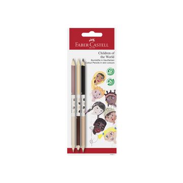 FABER-CASTELL Crayon de couleur Children of the World, par 3