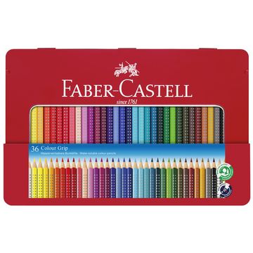 FABER-CASTELL Crayon de couleur Colour GRIP, étui de 36