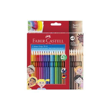 FABER-CASTELL Crayon de couleur Colour GRIP, étui promo