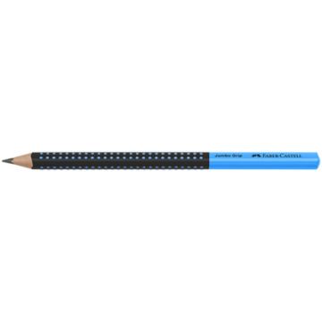 FABER-CASTELL Crayon graphite Jumbo GRIP TWO TONE, bleu
