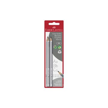 FABER-CASTELL Crayon graphite Jumbo GRIP, blister de 2