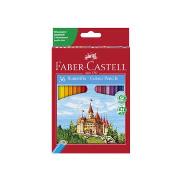 FABER-CASTELL Crayons de couleur CASTLE, étui de 36