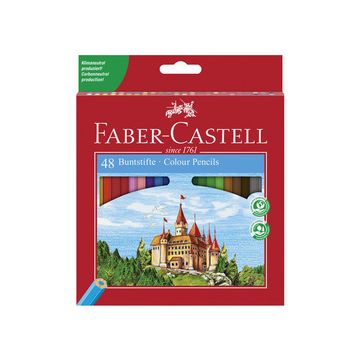 FABER-CASTELL Crayons de couleur CASTLE, étui de 48