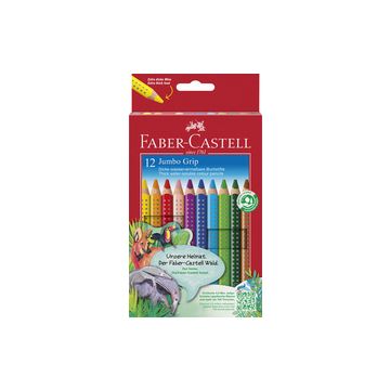 FABER-CASTELL Crayons de couleur JUMBO GRIP, étui de 12