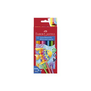 FABER-CASTELL Crayons de couleur KINDER-AQUARELL, étui de 12