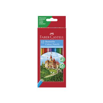 FABER-CASTELL Crayons de couleur hexagonaux CASTLE, étui en